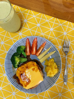 ｜早餐系列｜x 起司豬肉漢堡排 的食譜成品照片