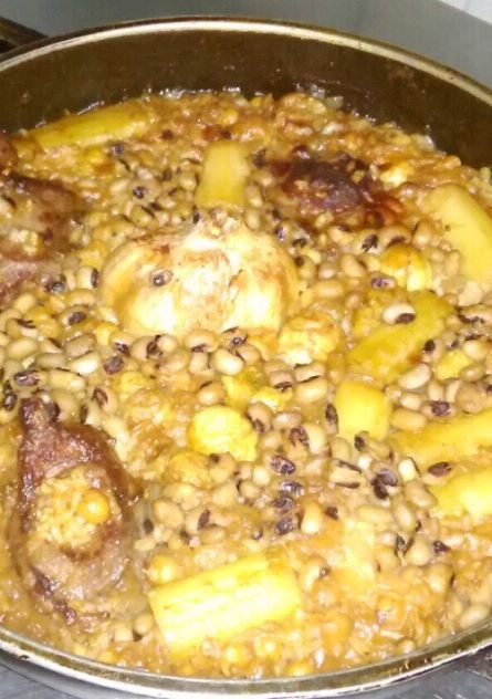 Una foto de Arroz al horno con Legumbres y Castañas