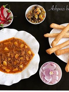 عکسی از دستور اشکنه عدس