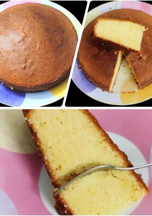 A picture of Vanilla sponge cake.