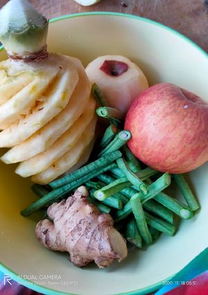 Foto resep Jus nanas, kacang panjang,apel dan jahe