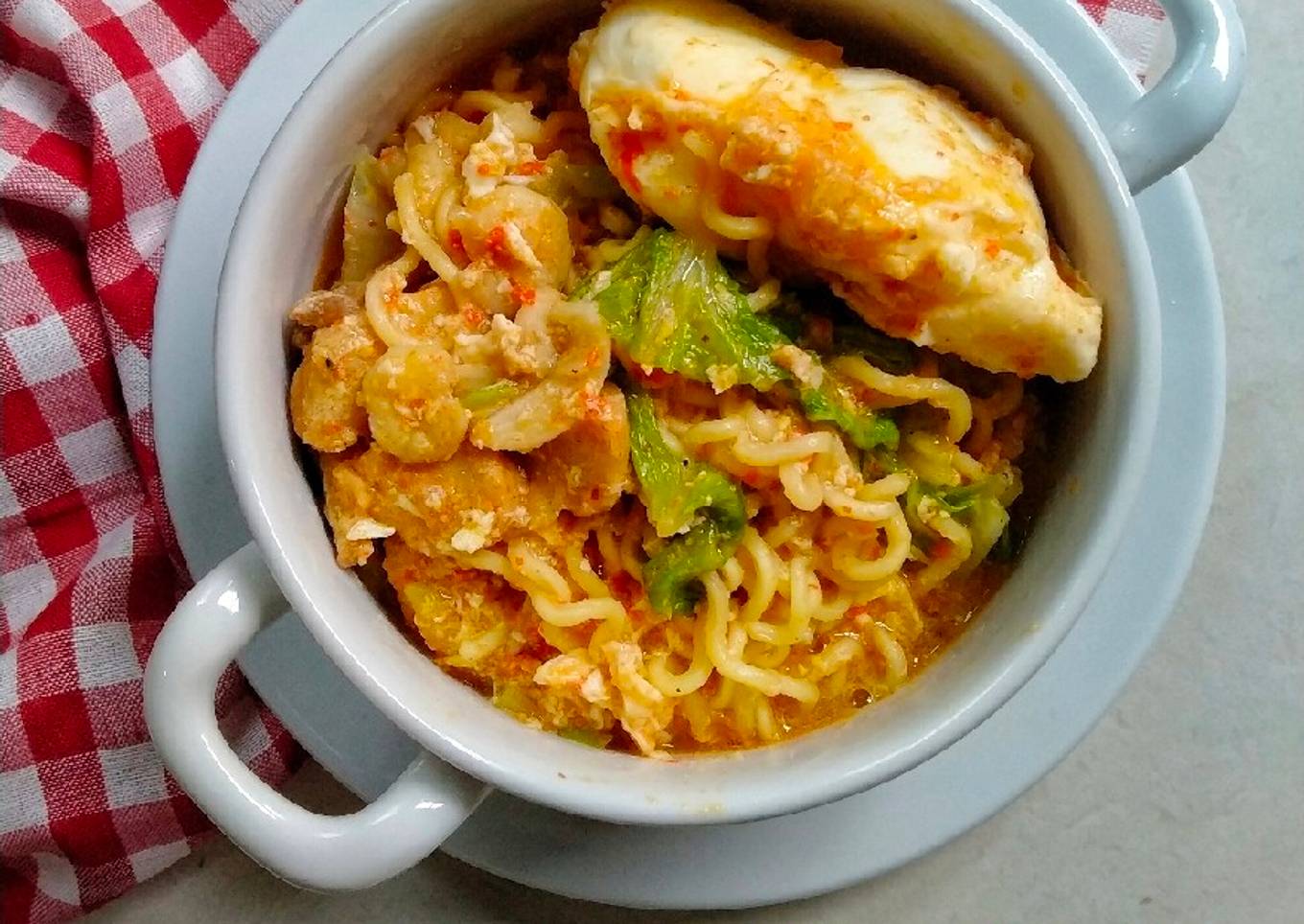 Mie Godog Ayam Udang Sawi