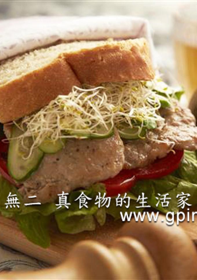 【無毒‧無二 真食物的生活家】生菜豬排吐司 的食譜成品照片