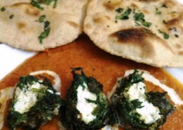 Recipe of Tasty Palak Paneer Kofta with Tandoori Roti