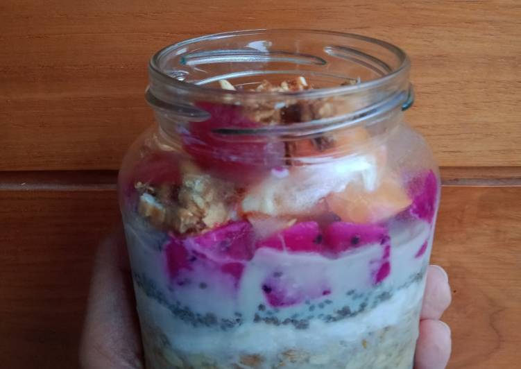 Resep Mudah Overnight Oat (Sarapan Sehat) Enak Sederhana