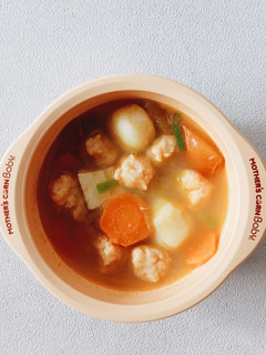 Foto resep MPASI : Sup Tom Yum Bola Udang