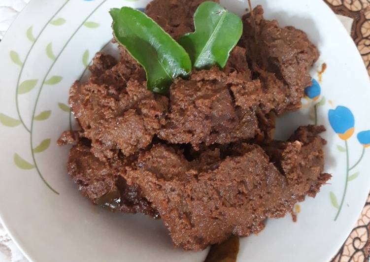 Langkah mengolah Rendang Daging mantap