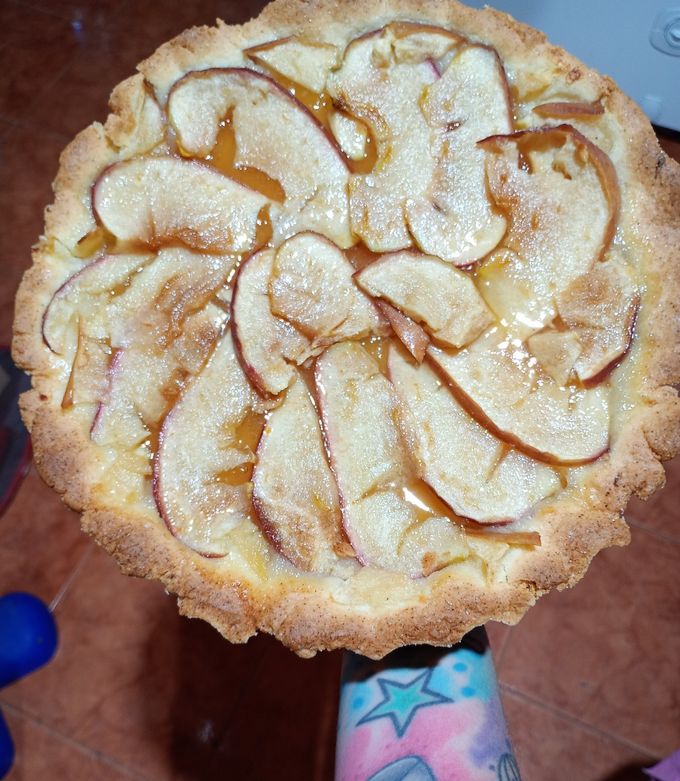 Una foto de Tarta de mermelada y manzanas