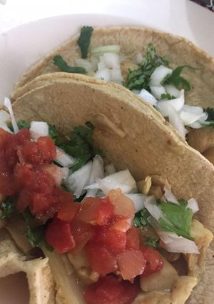 Una foto de Tacos de setas estilo carnitas