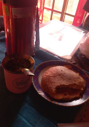 Una foto de Pancakes de avena y banana
