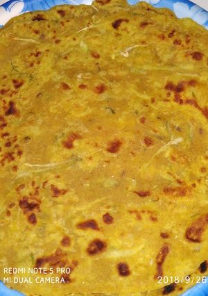 A picture of Lauki paratha.