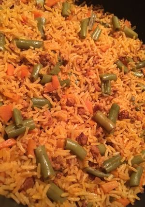 عکسی از دستور لوبیاپلو با سویا