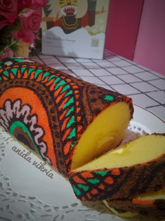 Foto resep Bolu Gulung Kukus Motif