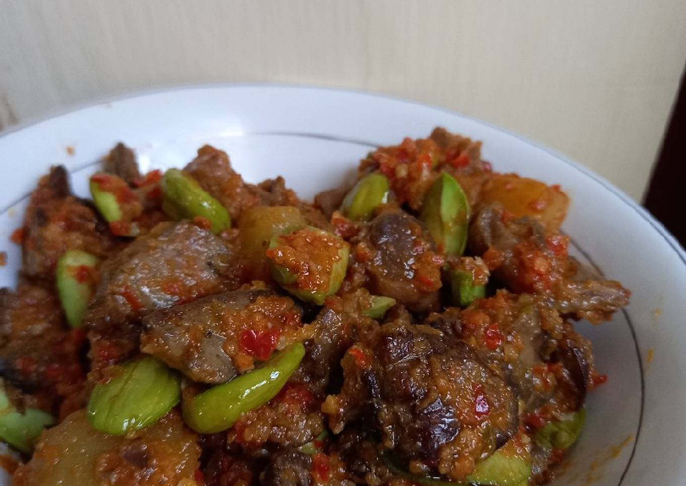 Sambal Goreng Ati ampela pete