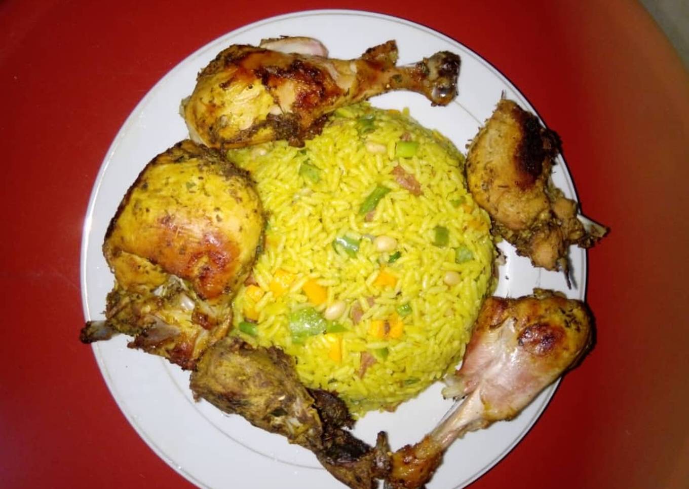 Fried rice with grilled chicken
