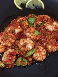 Foto resep Udang balado pete
