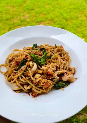 Gambar Spaghetti Sotong Telur Tomato Fresh