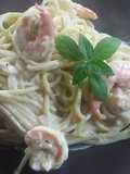 Spaghetti con camarones
