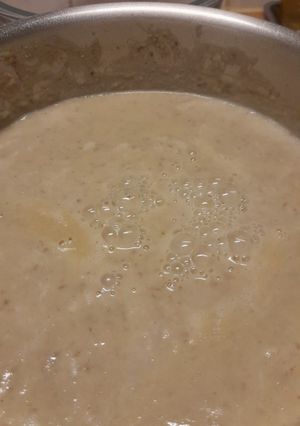 A picture of Parsnip, lentil and cream soup.