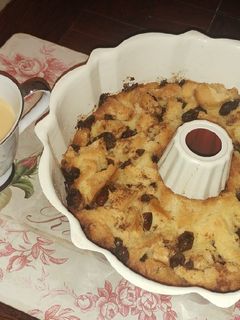 Foto resep 4. Bread pudding dan butterscotch sauce