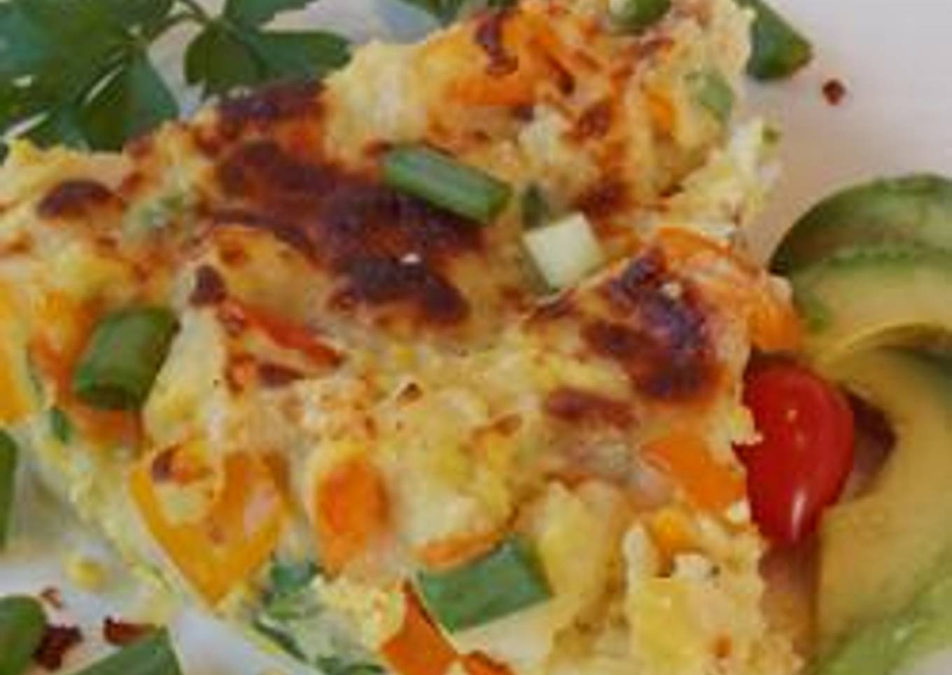 Potato, capsicum frittata
