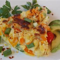 A picture of Potato, capsicum frittata.