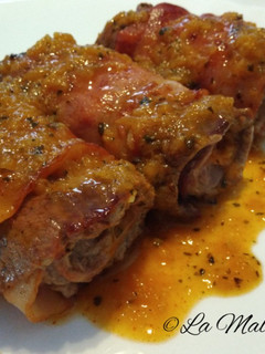 Una foto de Rollitos de ternera y bacon