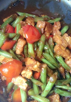 Foto resep Tumis Buncis Tempe ala iklan Kecap di TV