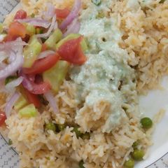 A picture of Matar pulao recipe.