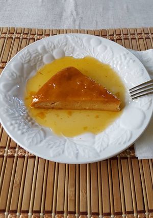 Una foto de Flan de pérsimo