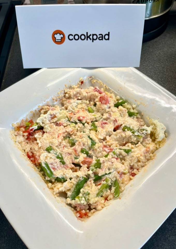 Квасоля стручкова з кускусом та помідором