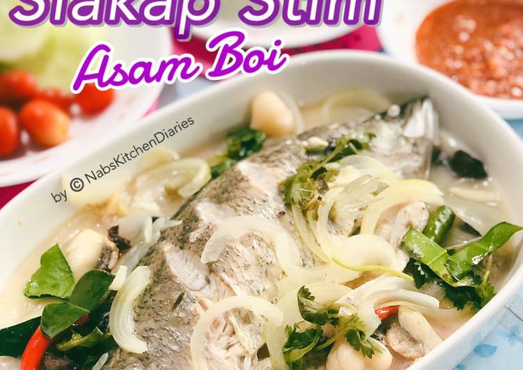 Siakap Stim Asam Boi Mak Liha, Resepi Percuma 2021