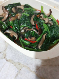 Foto resep kailan cah jamur