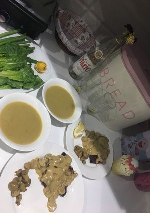 صورة لوصفة ستيك بصوص المشروم