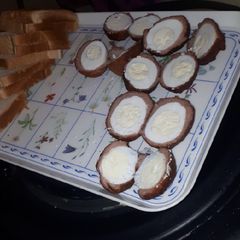 Scotch eggs A picture of Scotch eggs.