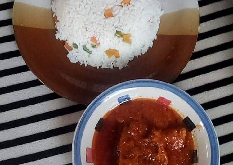 Simple Way to Prepare Award-winning White rice and tomatoes stew