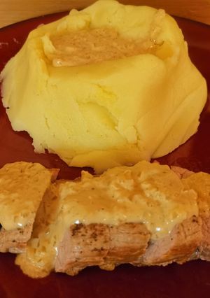 Une photo de Filet Mignon à la Sauce Moutarde et Purée