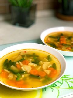 Zöldségleves recept fotója