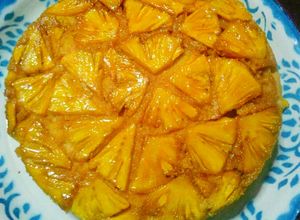 รูปของ Pineapple upside down cake(นึ่งไม่อบ)
