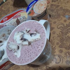 Strawberry Banana Ice Cream Shake A picture of Strawberry Banana Ice Cream Shake.