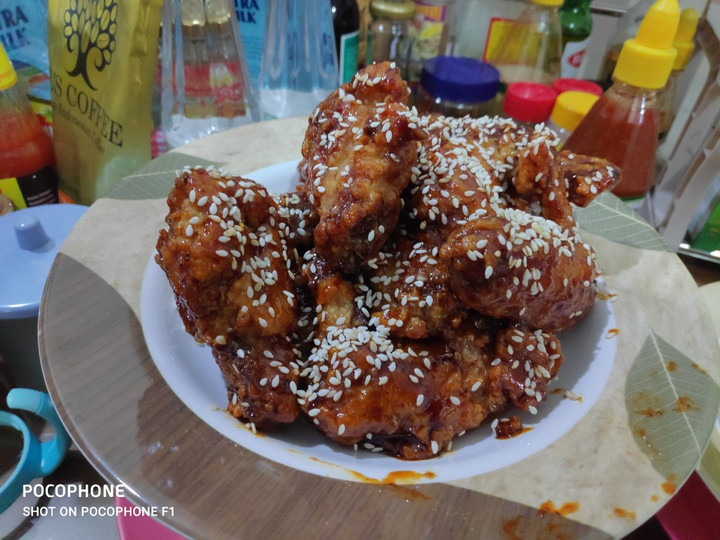 Ini dia! Resep buat Chicken wing saus pedes manis gochujang yang nagih banget