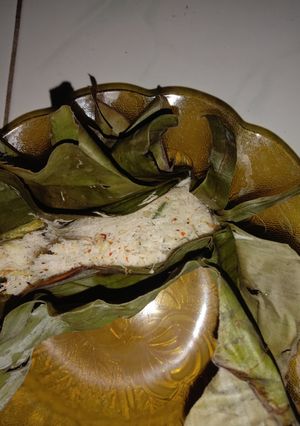 Foto resep Pepes teri nasi pake kelapa