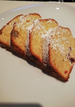 Una foto de Plum cake de arándanos