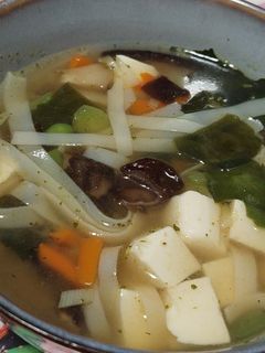 Wakame leves misoval (vegán) recept fotója