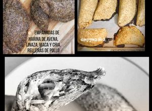 Una foto de 👉🏻 Empanadas de harina de avena, linaza, maca y chía. Rellenas