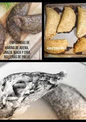 Una foto de 👉🏻 Empanadas de harina de avena, linaza, maca y chía. Rellenas