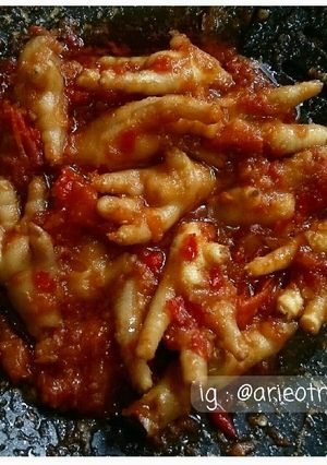 Foto resep Ceker balado pedas