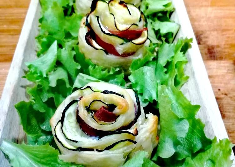 Rose di pasta sfoglia ripiene