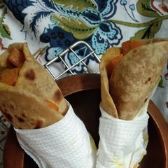 A picture of Carrot And Cheese Chapati Roll.