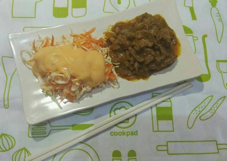 Resep Beef Teriyaki And Amp Salad Ala Hokben Yang Renyah